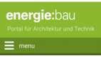 Artikel in energie:bau Portal für Architektur und Technik